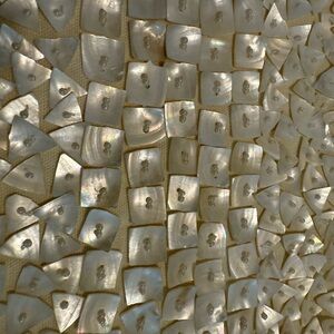 Pottery Barn Cream Mother-of-Pearl Accent Pillow